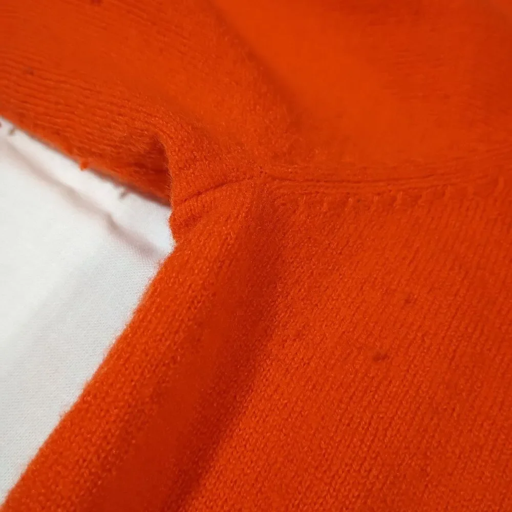 Under Armour 100% Merino Wool V Neck Sweater Orange Men's L